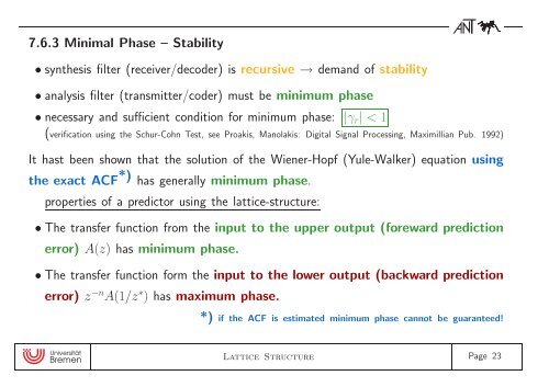 Digital Signal Processing Chapter 7: Parametric Spectrum Estimation