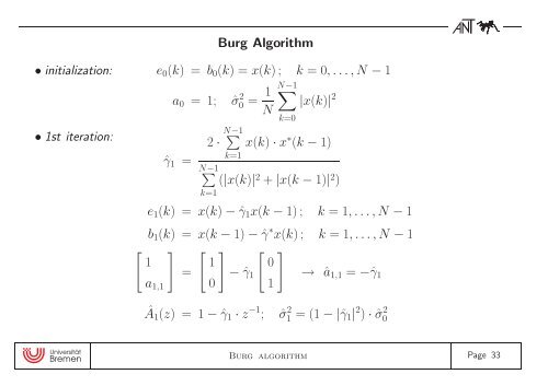 Digital Signal Processing Chapter 7: Parametric Spectrum Estimation