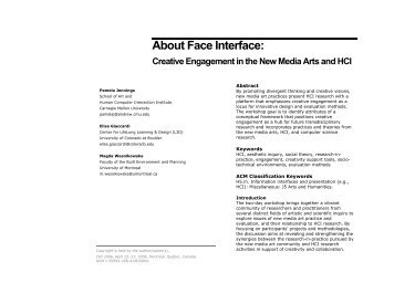 Creative Engagement in the New Media Arts and HCI