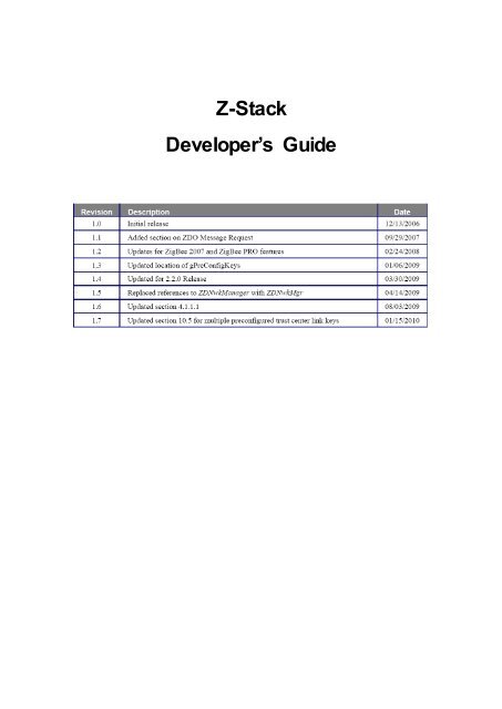 Z-Stack Developer's Guide