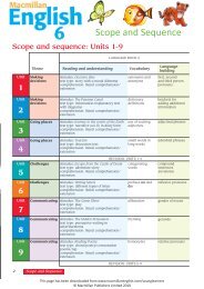 Scope and Sequence Book - Macmillan