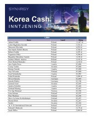 Korea Cash - Synergy WorldWide