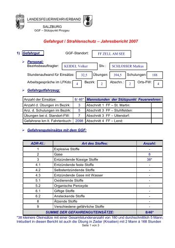 GGF Pinzgau Jahresbericht 2007 - Freiwillige Feuerwehr der Stadt ...