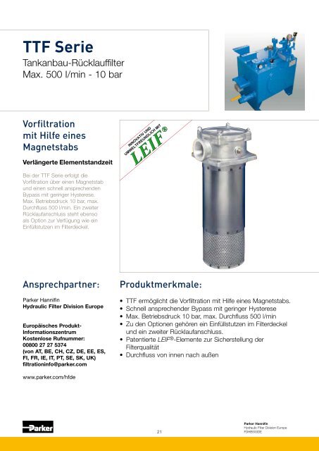 Hydraulik + Heavy Duty Filtration & Condition Monitoring