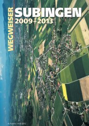 Wegweiser 2009 - 2013 - in Subingen