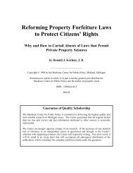 Reforming Property Forfeiture Laws to Protect Citizens' Rights