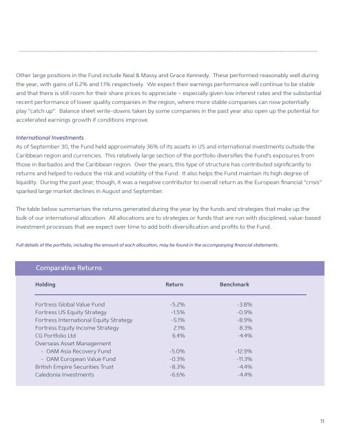 2011 Report - Fortress Mutual Fund Ltd