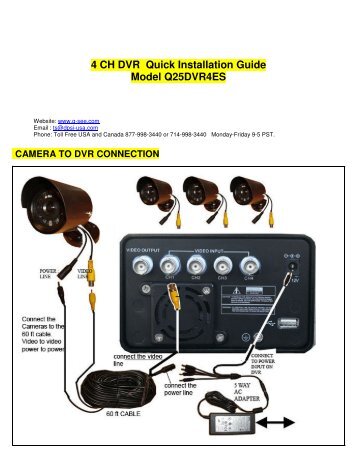 4 CH DVR Quick Installation Guide Model Q25DVR4ES - Q-See