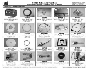 Trinity Tx Toolbox Visual check list - NY Thermal Inc.