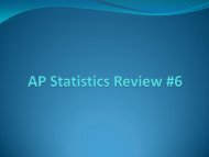 AP Statistics Review #4