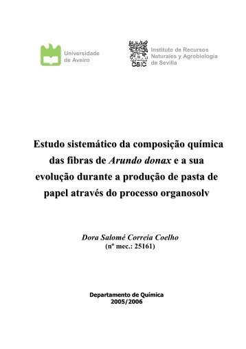 Estudo sistemático da composição química das fibras de Arundo ...