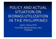 POLICY AND ACTUAL SITUATION ON BIOMASS UTILIZATION IN ...