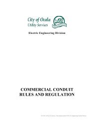 Conduit Policy - Commercial - City of Ocala