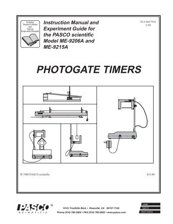 PHOTOGATE TIMERS