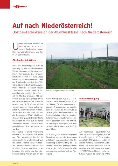 Obstler Juli 2009 - Fachschule für OBST-Wirtschaft und EDV-Technik