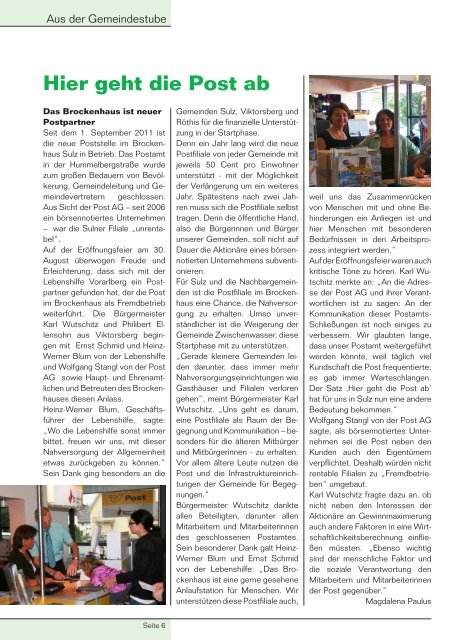 Gemeindezeitung 2/11 - Gemeinde Sulz
