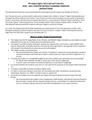Chapter Planning Retreat Template Instructions - Phi Kappa Sigma