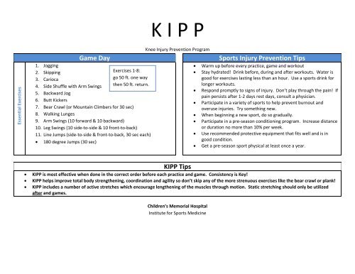 KIPP - Knee Injury Prevention Program