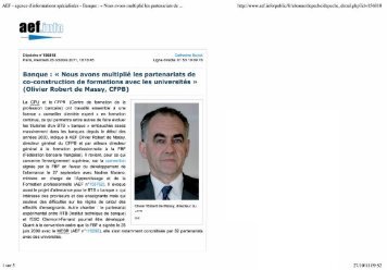 [pdf] Interview O. Robert de Massy - Banque : Nous avons ... - CFPB