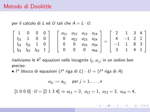 Sistemi lineari