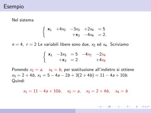 Sistemi lineari