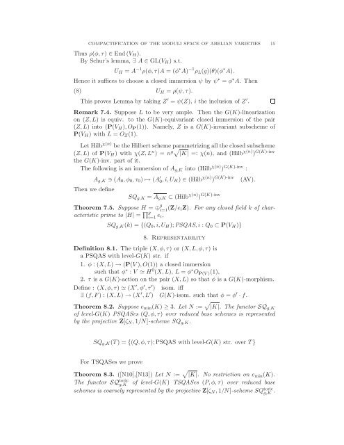 Compactification of the moduli space of abelian varieties, Kyoto ...