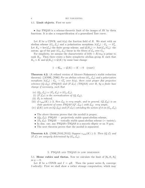 Compactification of the moduli space of abelian varieties, Kyoto ...