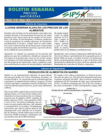 BOLETIN SEMANAL - Agronet