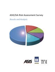 ASIS/SIA Risk Assessment Survey Results And ... - ASIS International