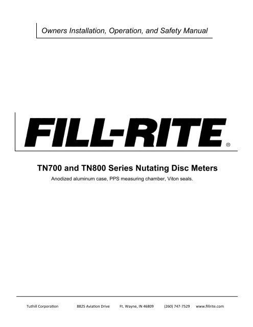 700 & 800 Series TN Meter Manual 2.pub - Fill-Rite