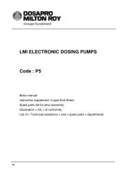 LMI ELECTRONIC DOSING PUMPS Code : P5 - RB Instrument