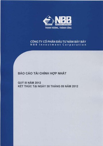 Báo cáo tài chính hợp nhất - Nbb