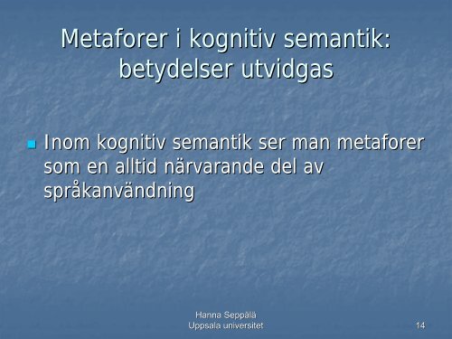 Kognitiv semantik - Uppsala universitet