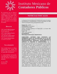 NOTICIAS FISCALES 21 - Instituto Mexicano de Contadores Públicos