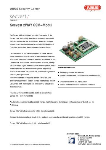 Secvest 2WAY GSM-Modul - wilkon eK