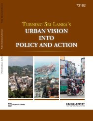 Turning Sri Lanka's Urban Vision into Policy and Action - UN HABITAT