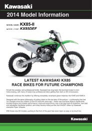 Model Information 2014 KX85 Big Wheel - Kawasaki New Zealand