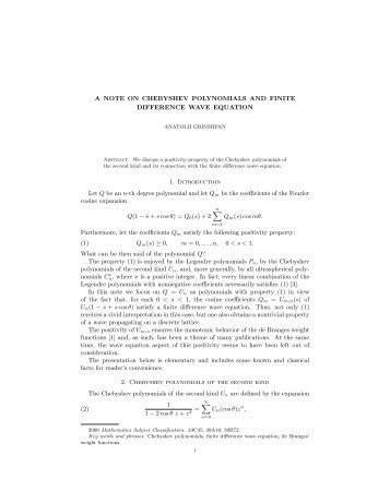 A note on Chebyshev polynomials and finite difference wave equation