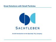 TiO - Sachtleben Chemie GmbH