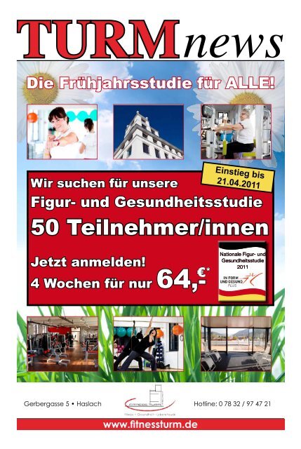 50 Teilnehmer/innen - Fitnessstudio Fitness Turm in Haslach