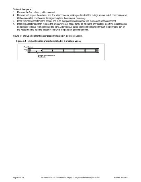 FilmTec Technical Manual - Chester Paul Company