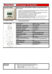 Termostat TA Komfort - Raychem