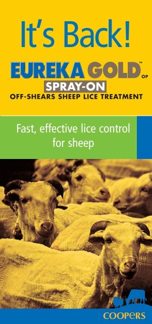 Fast, effective lice control for sheep - Coopers Animal Health
