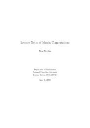 Lecture Notes of Matrix Computations