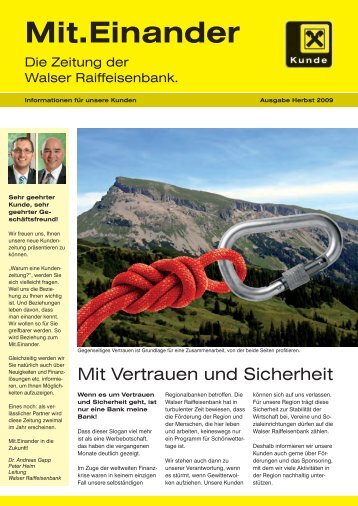 Mit.Einander - Walser Raiffeisenbank