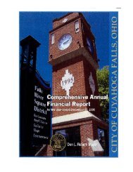 Comprehensive Annual Financial Report - Cuyahoga Falls
