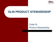 OLIN PRODUCT STEWARDSHIP - NACD