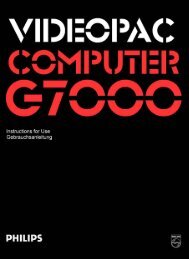 Philips Videopac G7000 Owners Manual (PDF) - Video Game ...