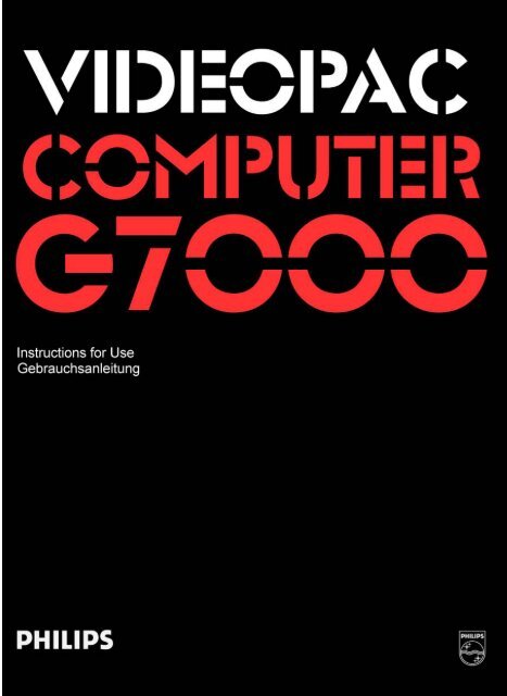 Philips Videopac G7000 Owners Manual (PDF) - Video Game ...