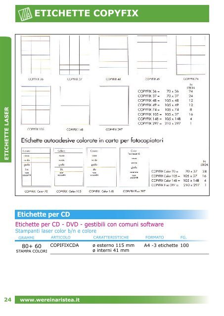 catalogo office: FORMATO - Werein Aristea SRL